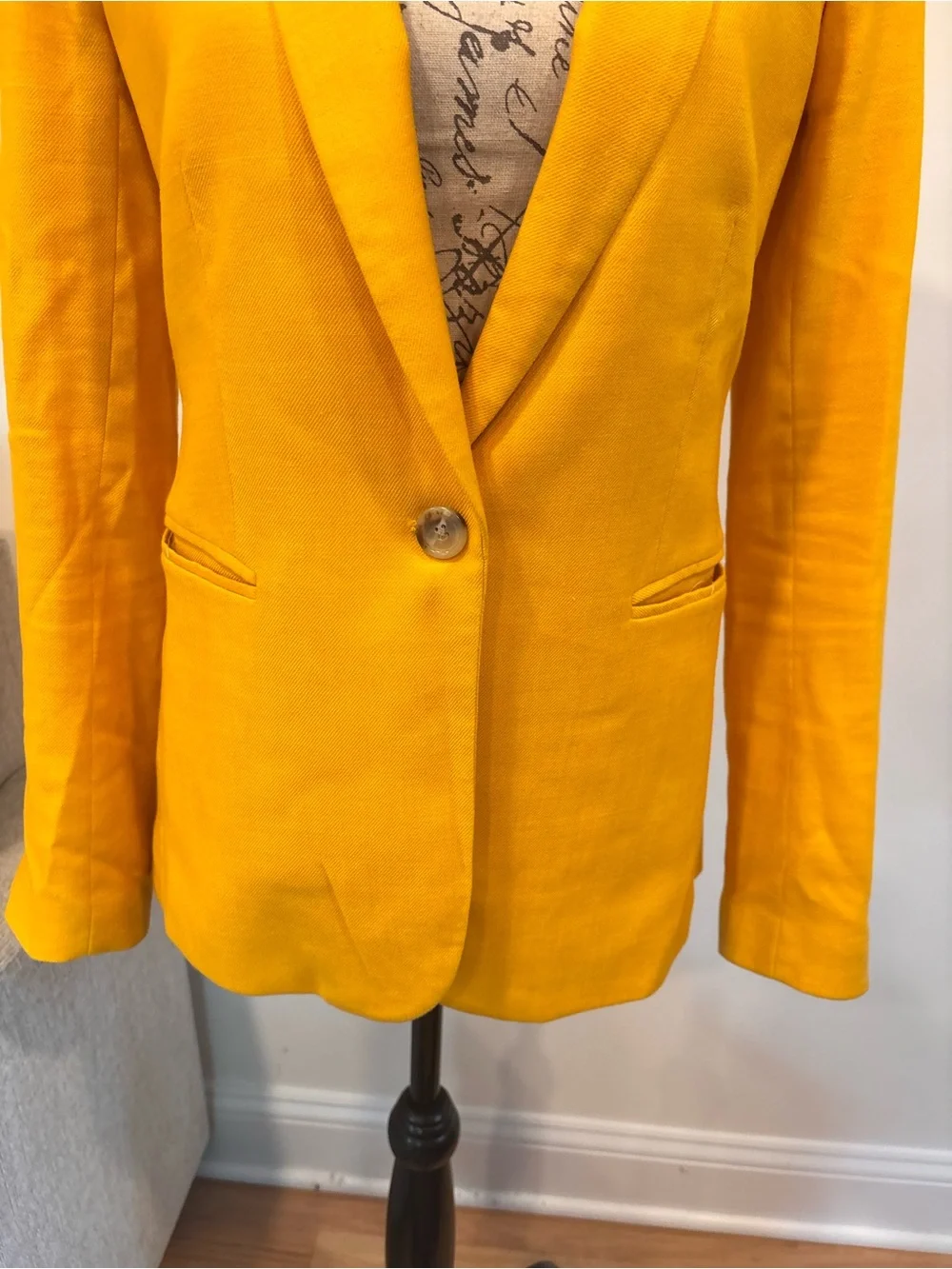 J.Crew canary yellow linen blazer size 2T